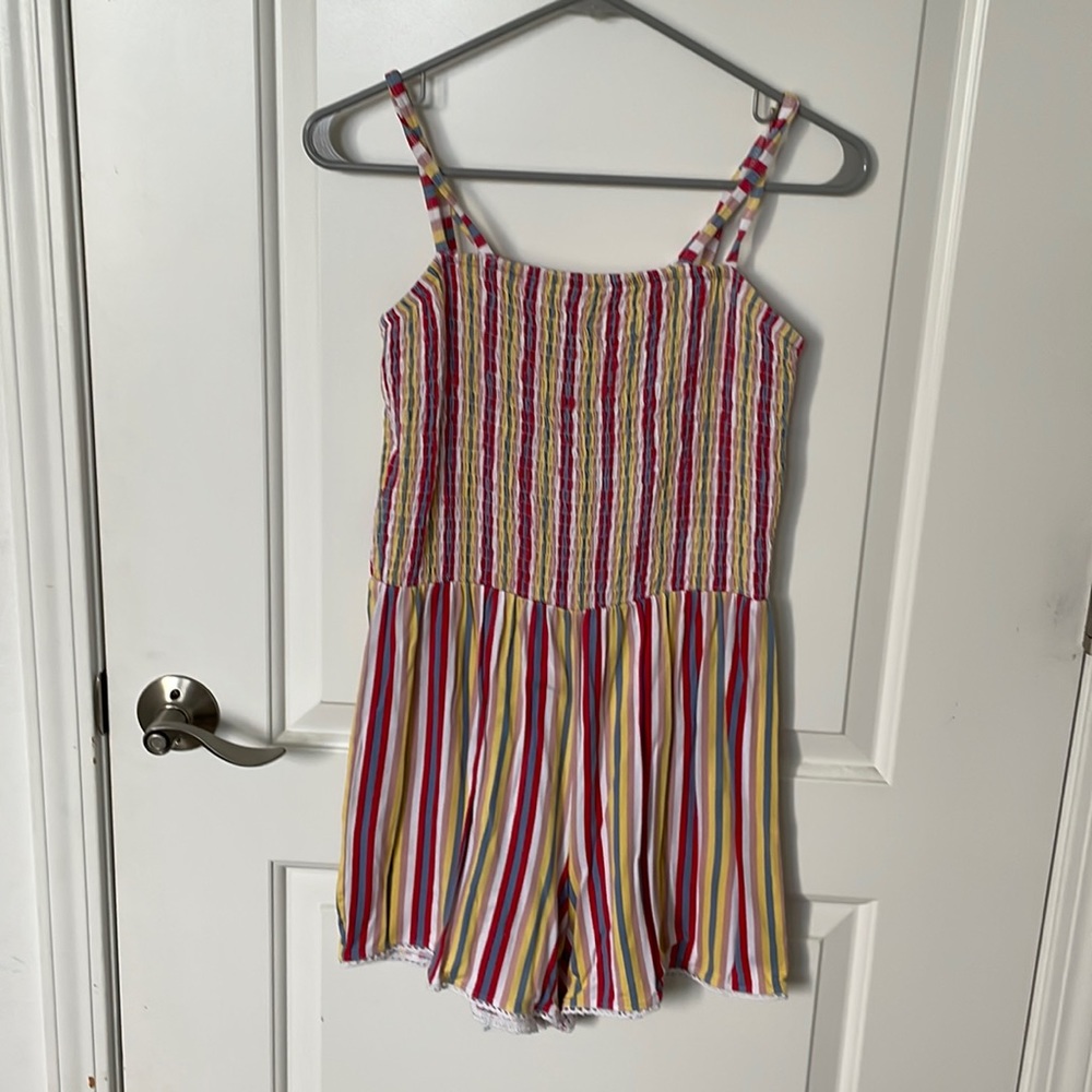 Tucker Tate striped romper, girls size XL(14/16)